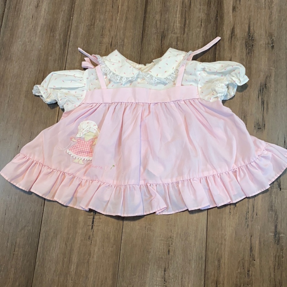 5 for $25 Vintage Nannette dress‎ pink with appliqué